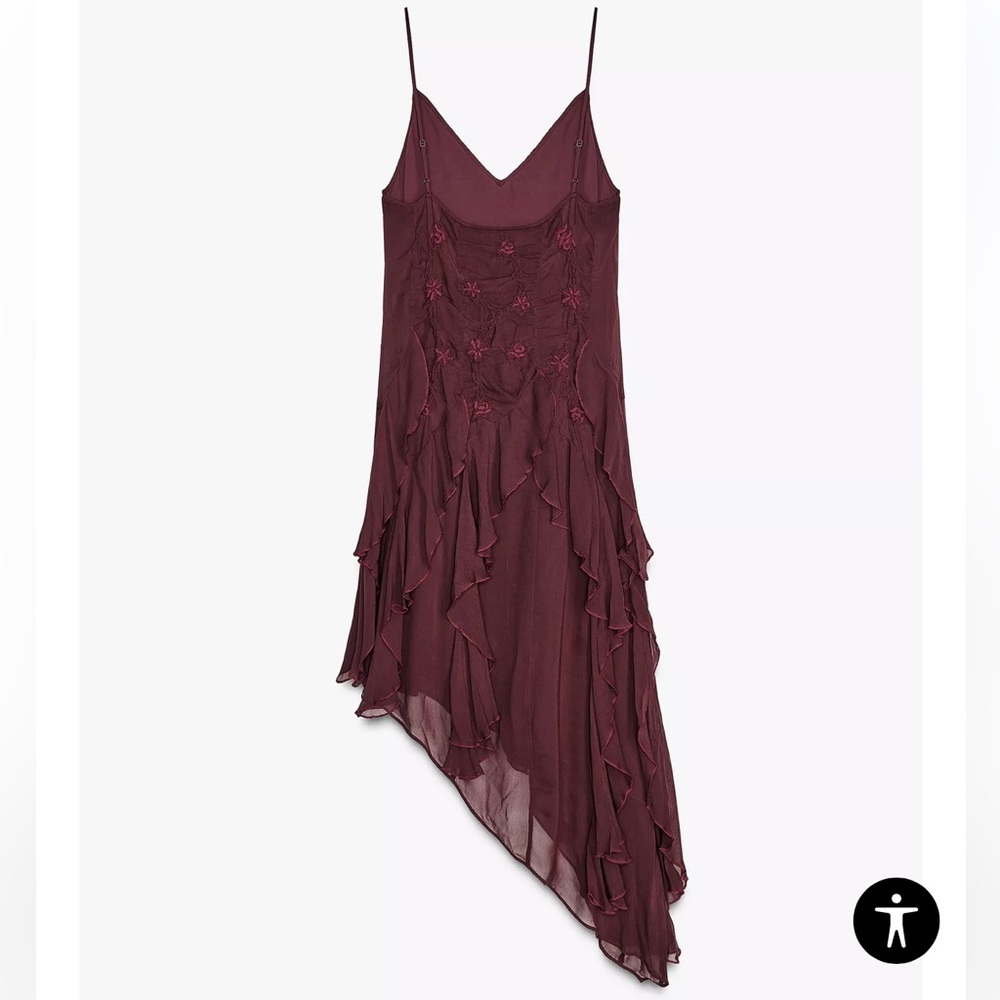 NWT ZW Collection | Embroider Asymmetrical Dress | M - Picture 7 of 12